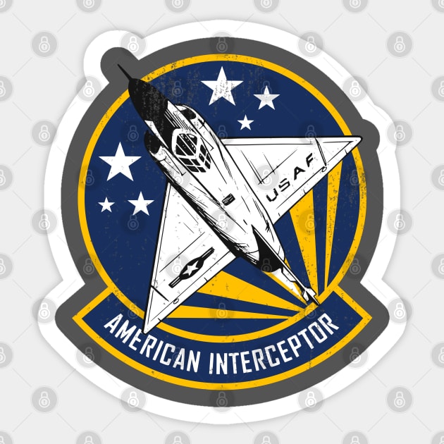 F-102 Delta Dagger - American Interceptor (distressed) Sticker by TCP